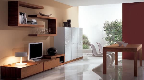 Mobilă living clasică cu fronturi MDF frezate